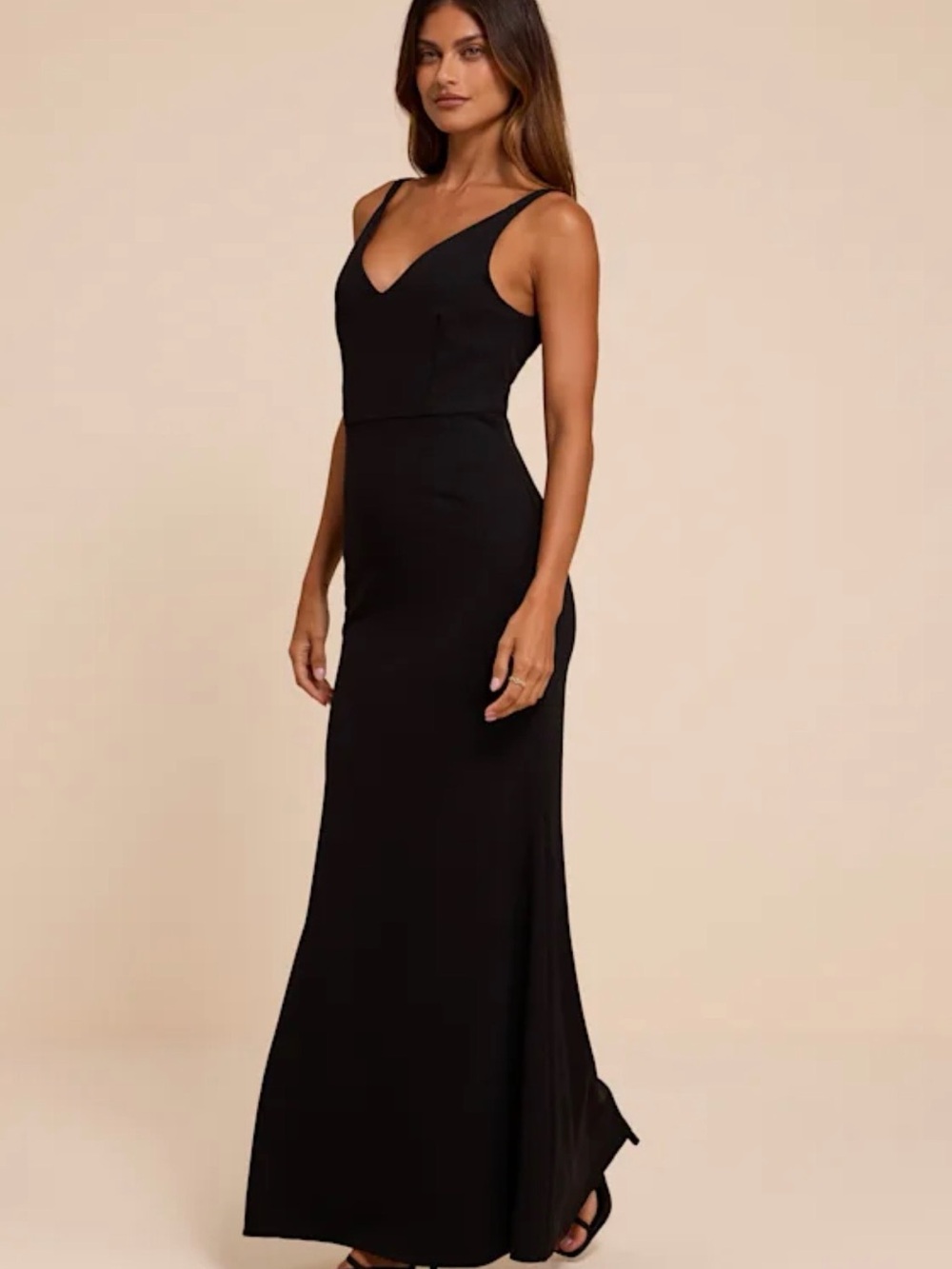 Lulu's Black Elegant Sleeveless Maxi Dress